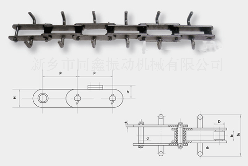 FU型鏈?zhǔn)捷斔蜋C(jī)產(chǎn)品專用鏈條參考圖-同鑫振動(dòng)機(jī)械